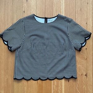 Kate Spade Black and White Gingham Blouse